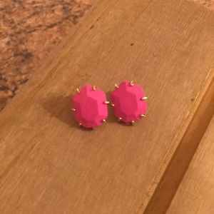 Hot pink Kendra Scott stud earrings
